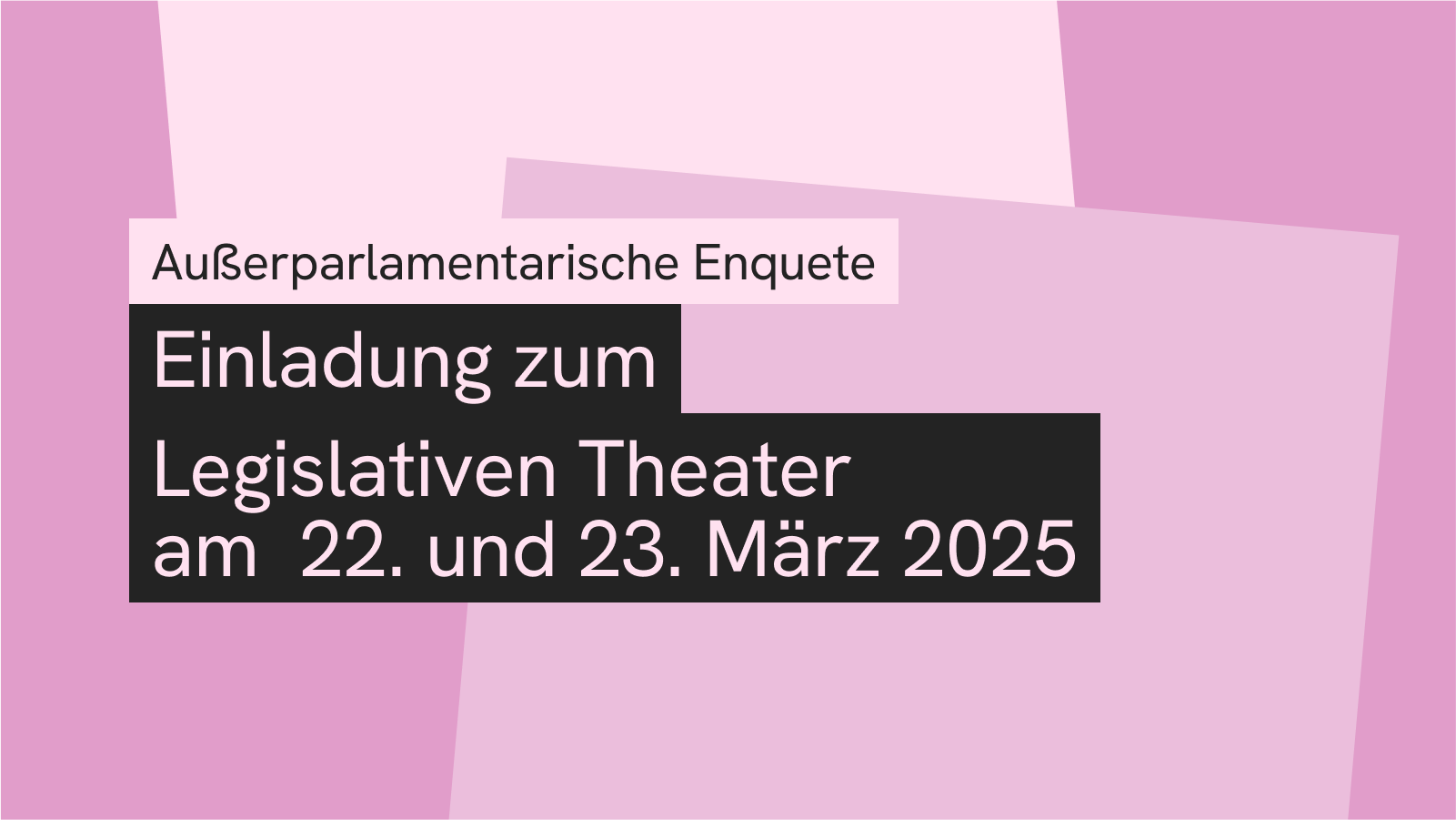 Einladung zum Legislativen Theater im März